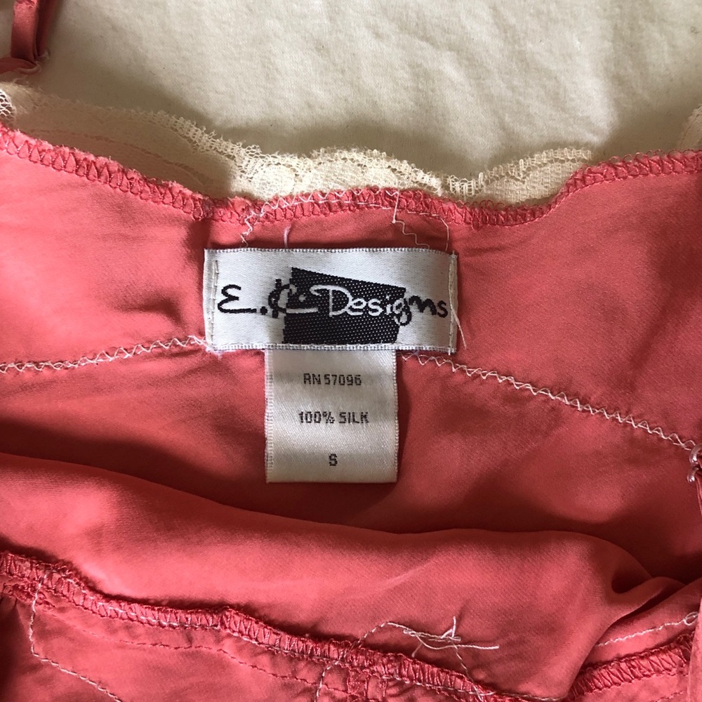 EK Designs Vintage 100% Silk Cami - Picture 3 of 8